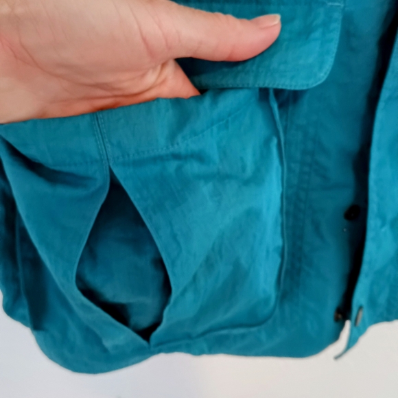🦚VTG teal green Banana Republic Anarak Jacket - Picture 7 of 10